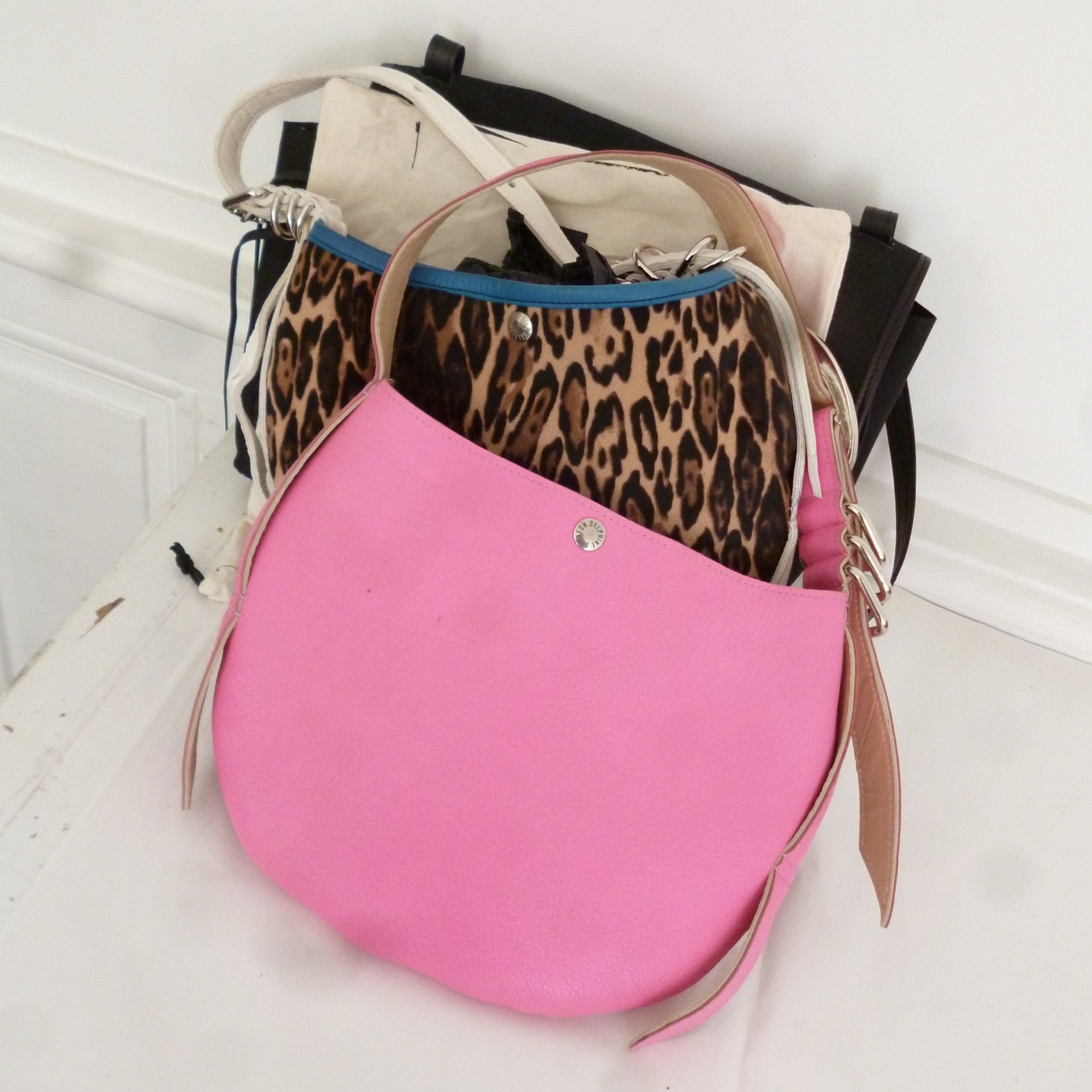 Delphine Sac à Déjeuner Vintage Motif Roses Bleu